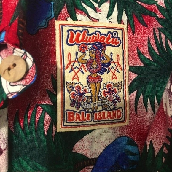 Uluwatu Men's Hawaiian Shirt Guitars Button Down - Picture 5 of 7